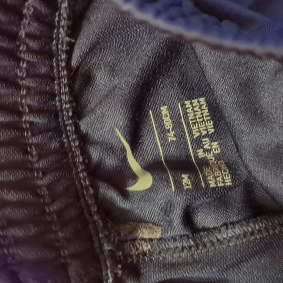 Bundle of Three Little Boy Outfits Size 12 Month 1 Nike and 2 Carter's Overalls - Picture 8 of 11